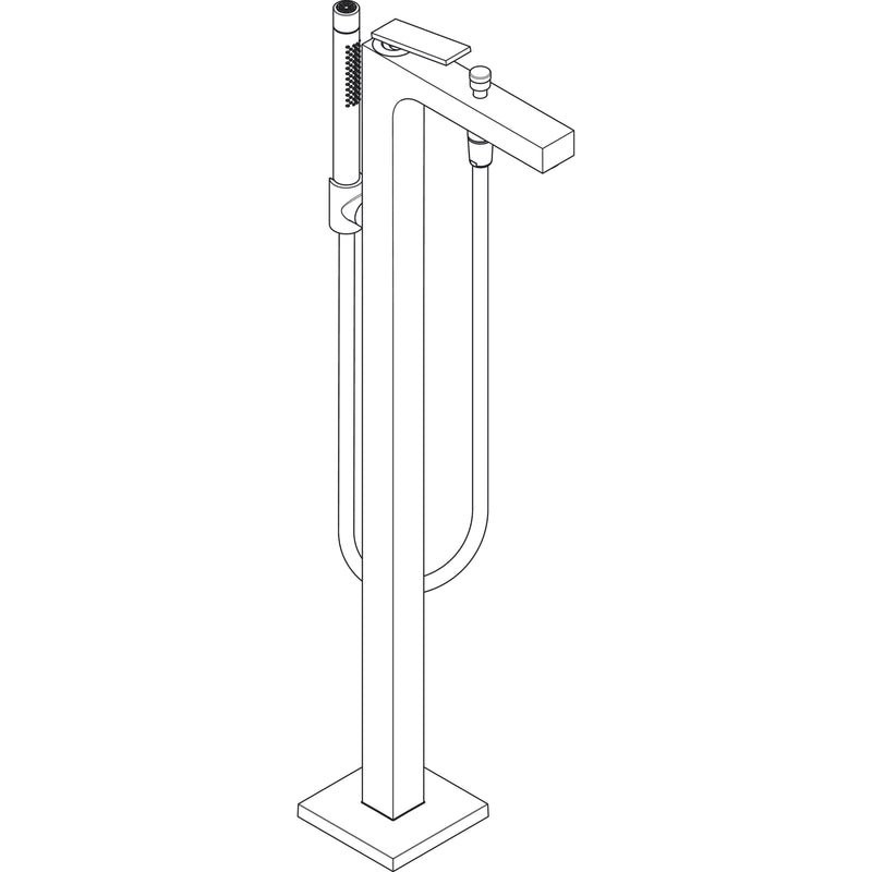 Hansgrohe - Wannenmischer AXOR Citterio Fertigset zur Bodenmontage mit Hebelgriff chrom
