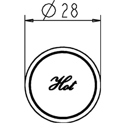 Ideal Standard - Zierkappe Retro-Kreuzmischer 013.292.010.000, Hot, verchromt
