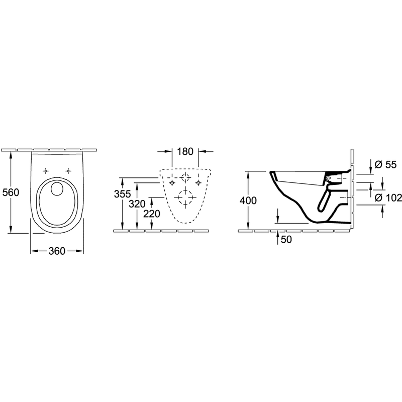 VILLEROY & BOCH - Combi-Pack O.NOVO 5660H1 weiß