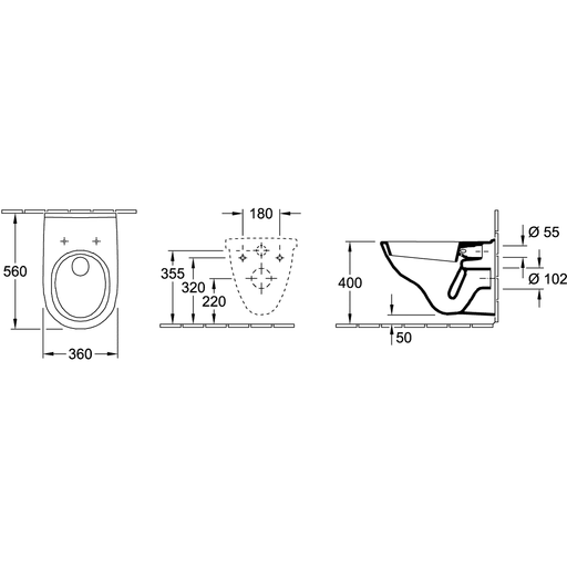 VILLEROY & BOCH - Combi-Pack O.NOVO 5660H1 weiß