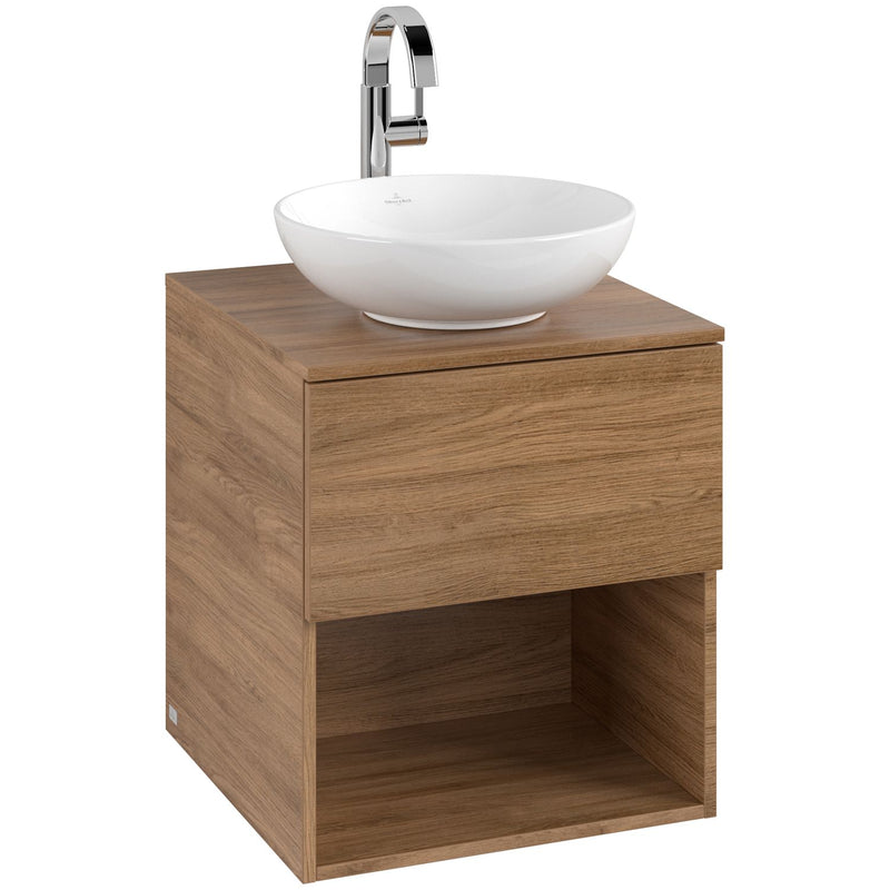 VILLEROY & BOCH - Konsolen-Unterschrank 500mm f AWT38 1 Ausz 1 Aussch mLB C520H1 RH Oak Kansas