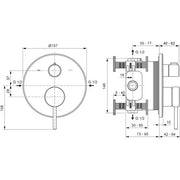 Ideal Standard - IS Badearmatur UP Ceraline Nuovo Chrom