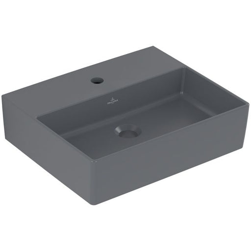 VILLEROY & BOCH - Waschbecken Memento 2.0 500x420mm re-eckig 1HL. o. ÜL. Graphite cplus