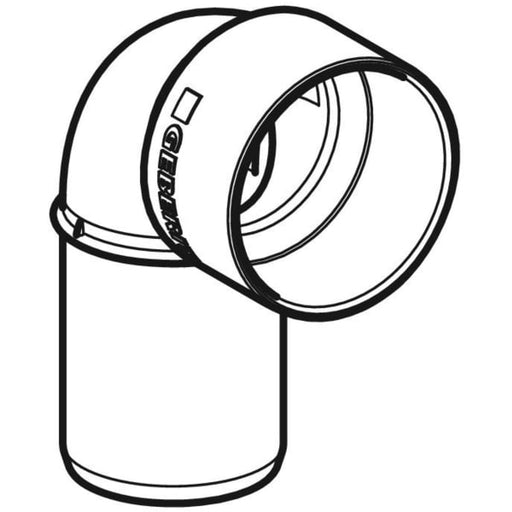 Geberit Vertriebs - Silent-PP Anschlussbogen 90Gr d50/58 390284141