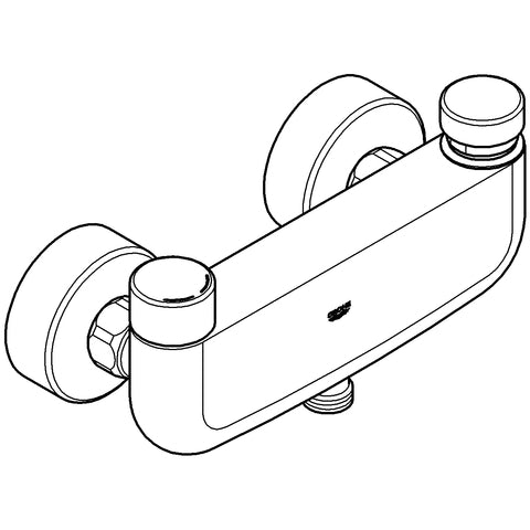 Grohe - Selbstschluß Brausearmatur 36320 EUROSMART/Wandmontage mit Mischung chrom