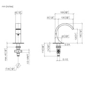 Dornbracht - WT-Stand-Ausl. o.Ablgarn. CYO 13715811 Dark Platinum gebürstet