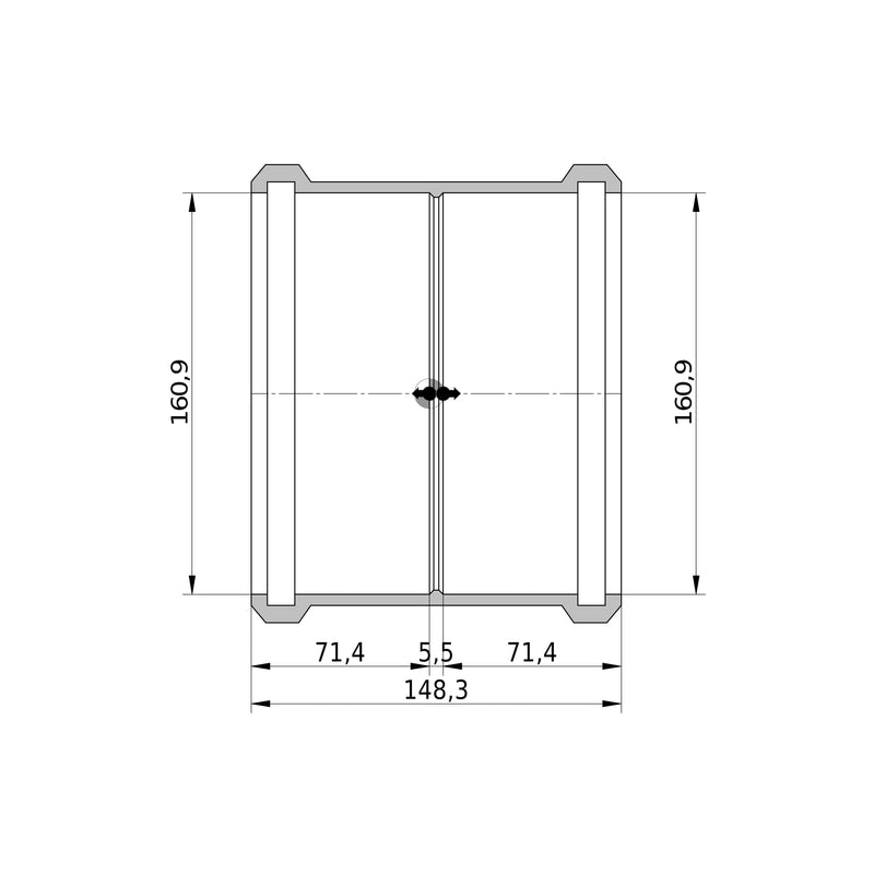 Wavin - Doppelmuffe AS+ DN 150