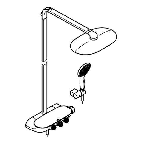 Grohe - Duschsystem RAINSHOWER System SmartControl 360 Duo 26250 moon white