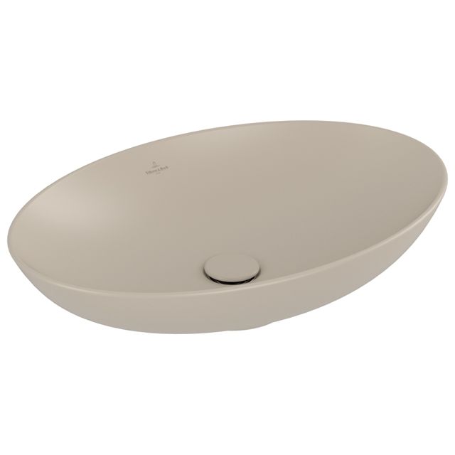 VILLEROY & BOCH - Aufsatzwaschbecken Loop&Friends 620x420mm Oval m. ÜL. Almond CeramicPlus