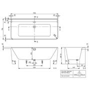 VILLEROY & BOCH - Vorwand-Badewanne Collaro VD 1800x800x620mm Weiß Alpin