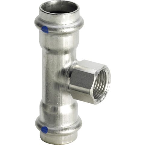 Viega - T-Stück SANPRESS Inox 2317.2LF labsfrei 18mmx1/2 IGx18mm