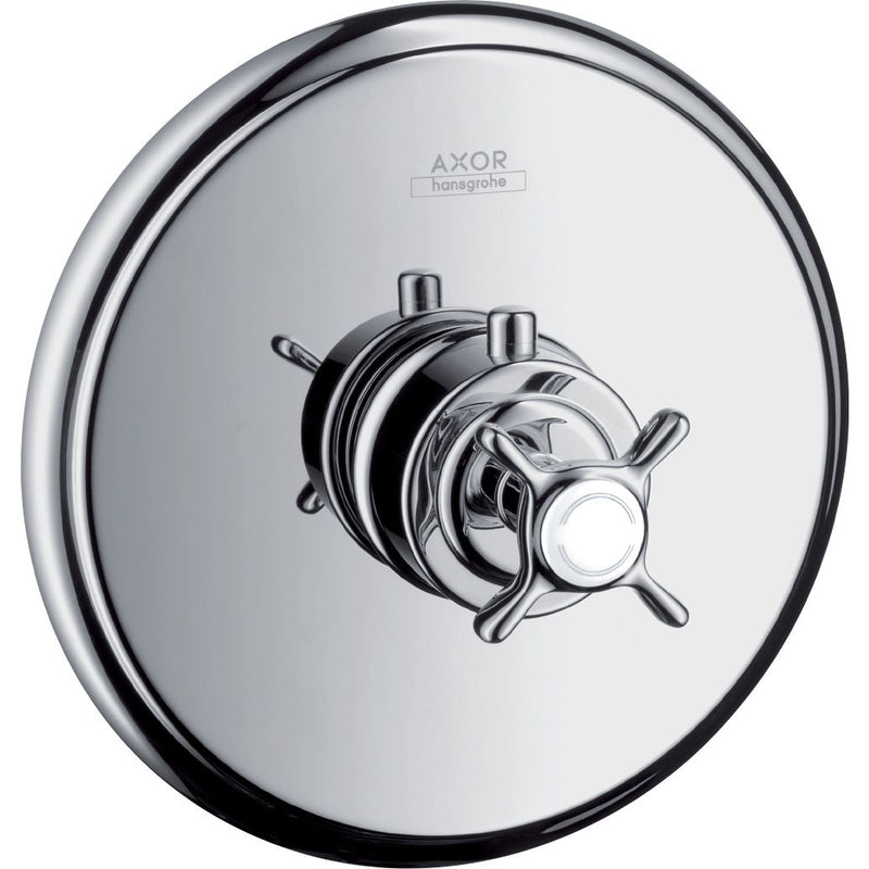 Hansgrohe - Fertigset UP Thermostat AXOR MONTREUX 16815 brushed nickel m.Kreuzgriff