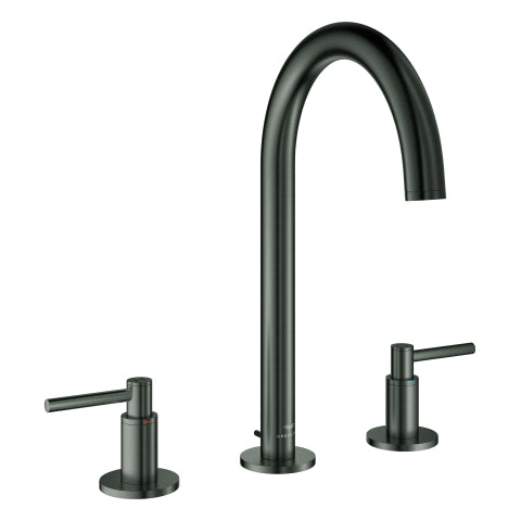 Grohe - 3-Loch-WT-Batterie Atrio 20649 Rohrauslauf Hebelgr. hard graphite geb