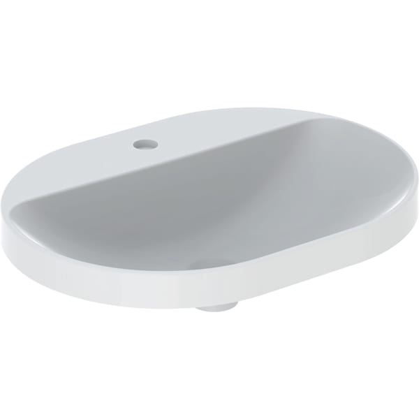 Geberit Vertriebs - Einbau-WT VARIFORM, elliptisch 600x450mm, m. Hl., o. Ül., weiß, Tect