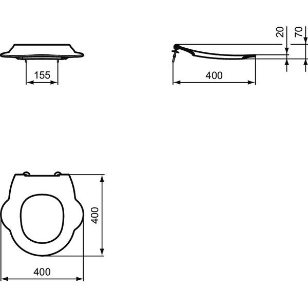 Ideal Standard - WC-Sitzring CONTOUR21 SCHOOLS, f.Kinder 3-7J., Gelb