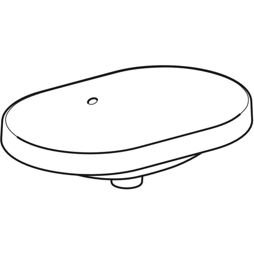 Geberit Vertriebs - Einbau-WT VARIFORM, elliptisch 600x400mm, o. Hl., m. Ül., weiß, Tect