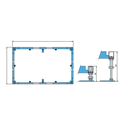 VILLEROY & BOCH - ViFrame Rahmen gr. DWn (ab 1000mm) Keram od. Acryl 4 Füße 400x820x100mm