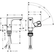 Hansgrohe - Waschtischmischer 110 AXOR Urquiola für Handwaschbecken chrom