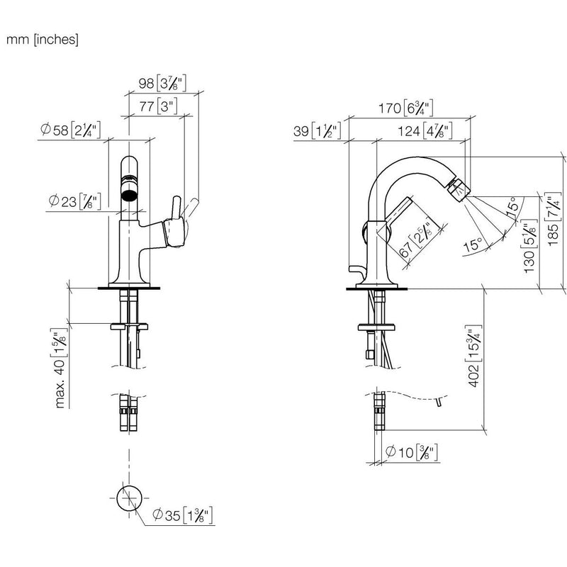Dornbracht - Bidet-EHM mit Ablaufgarnitur LA FLEUR 33600955 Champagne