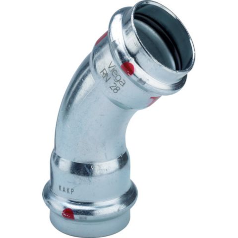 Viega - Bogen 45 Grad PRESTABO 1126 15mm Stahl verzinkt