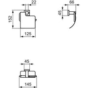 Ideal Standard - Papierrollenhalter IOM SQUARE, Chrom