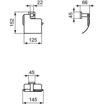 Ideal Standard - Papierrollenhalter IOM SQUARE, Chrom