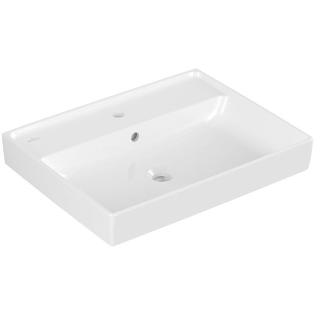 VILLEROY & BOCH - Waschtisch COLLARO 4A3360 600x470mm Eckig m Überl Weiß Alpin CeramicPlus