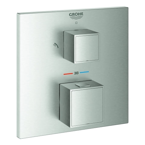 Grohe - THM-Brausebatterie GROHTHERM Cube 24154 FMS für 35600 2-W-Umst. supersteel
