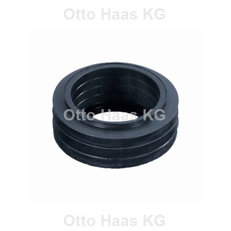 Otto Haas KG - Gummi-Spülrohrverbinder d=55mm x 44mm, schwarz