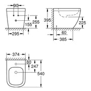 Grohe - Standbidet Euro Keramik 39340 alpinweiß