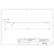 Adolf Schmidt - Kugelkette 3,2mm mit 2 Ringen, 25cm Messing verchromt, # 720724