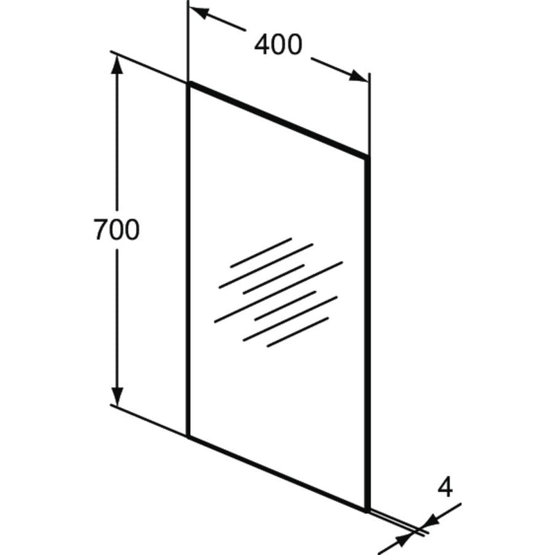 Ideal Standard - Spiegel MIRROR&LIGHT, 400x4x700mm