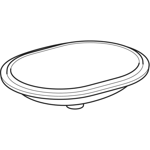 Geberit Vertriebs - Unterbau-WT VARIFORM, elliptisch 550x400mm, o. Hl., o. Ül., weiß