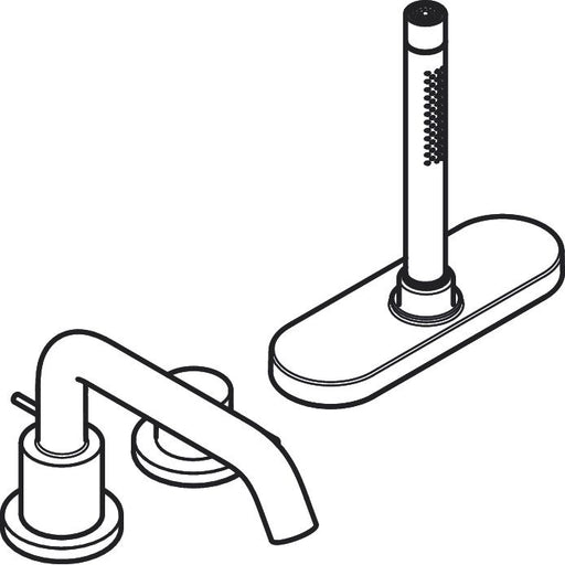 Hansgrohe - TECTURIS S 3-Loch Wannenrandmischer mit sBox chrom