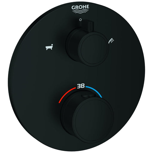 Grohe - THM-Wannenbatt. Grohtherm 102210 2 Abgänge FMS für 35604 rund matte black
