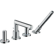 Hansgrohe - 4-Loch Wannenarmatur AXOR Uno F-Set Zerogriff chrom Wannenrandmontage
