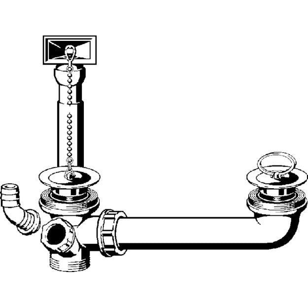 Viega - Ab- und Überlaufgarnitur 7823.42 11/2 x 70mm x 100-270mm Kunststoff