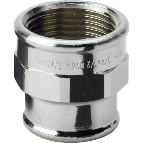 Viega - Muffe 1/2 x 3/8 IG 3240, Rotguss verchromt