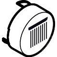 Hansgrohe - Druckknopf Symbol Kopfbrause Rain groß mattschwarz