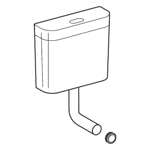 Grohe - AP-Spülkasten 37791 weiß, tiefhängend 6 - 9 l