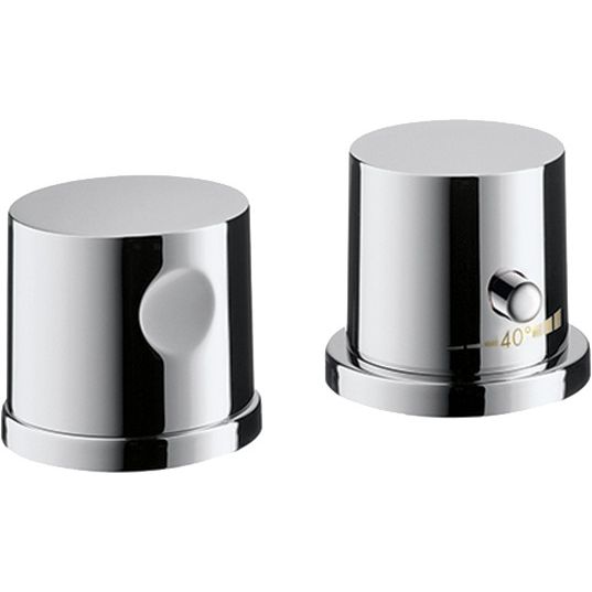 Hansgrohe - 2-Loch Fertigset Thermostat AXOR UNO 38480 chrom für Wannenrandmontage