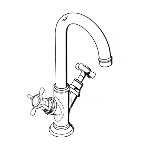 Hansgrohe - 2-Griff WT-Armatur AXOR MONTREUX 16502820 brushed nickel m.Ablaufgarnitur
