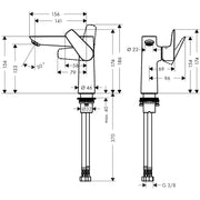 Hansgrohe - Waschtischmischer 150 Talis E ohne Ablauf, chrom