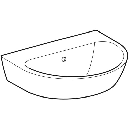 Geberit Vertriebs - Waschtisch RENOVA 55x45cm, o. Hl., m. Ül., weiß KeraTect