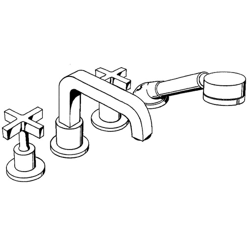 Hansgrohe - 4-Loch Wannenarmatur AXOR CITTERIO 39453000 Fertigset chrom, m.Kreuzgriff