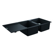 Grohe - Kompositspüle K500 31647 2 Becken 1160x500mm mit ATF re/li granit schwarz