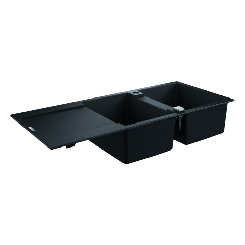 Grohe - Kompositspüle K500 31647 2 Becken 1160x500mm mit ATF re/li granit schwarz