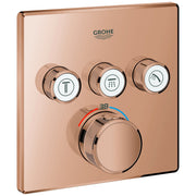 Grohe - Thermostat Grohtherm SmartControl 29126 eckig FMS 3 Absperrv. warm sunset