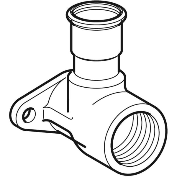 Geberit Vertriebs - Niro Gaszähleranschlusswinkel für Grundplatte, Du: 22 - 1 , # 91099