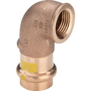 Viega - Winkel 90 Grad PROFIPRESS G 2614.2 für Gas 22mm x 3/4 IG Rotguss